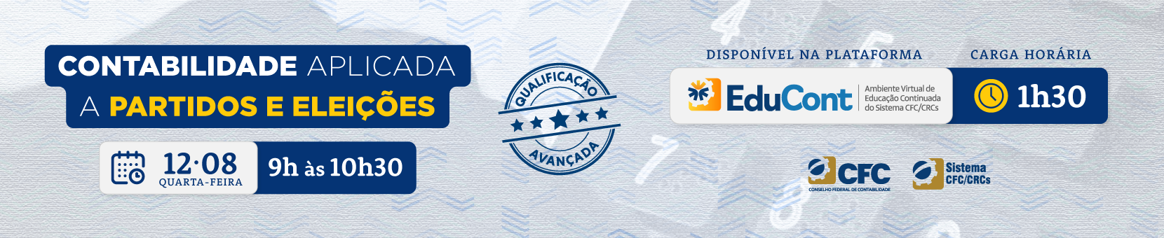 CFC lança curso gratuito sobre Contabilidade Eleitoral e Partidária para o pleito de 2026
